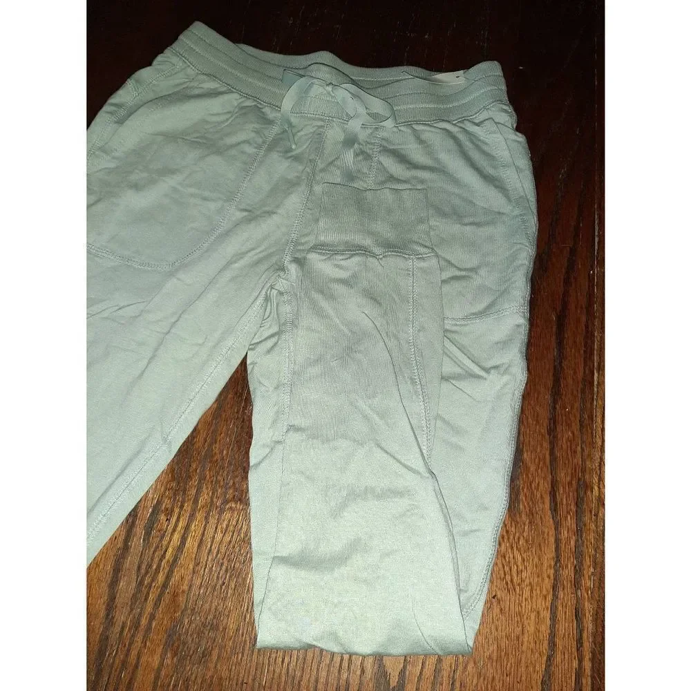 New Small Amazon Essentials Green Blue Athletic Casual Loungewear Jogging Pants